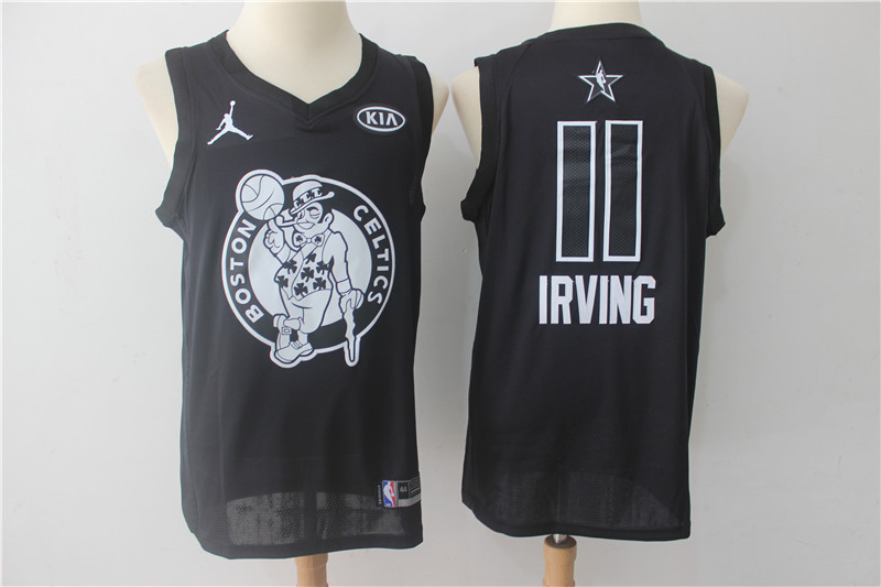 Men Boston Celtics #11 Irving Black 2108 All Stars NBA Jerseys